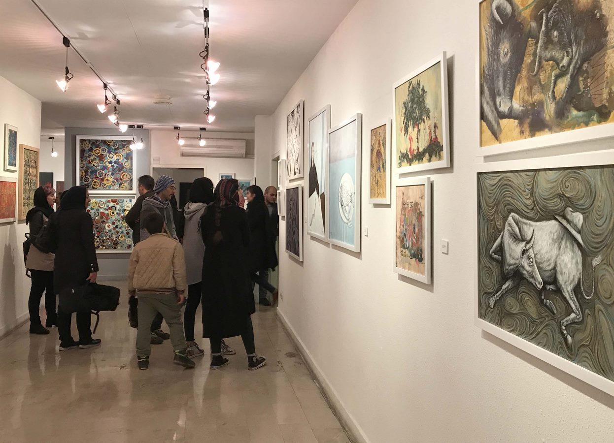 گزارش تصویری نمایشگاه گروهی نقاشی در نگارخانه لاله